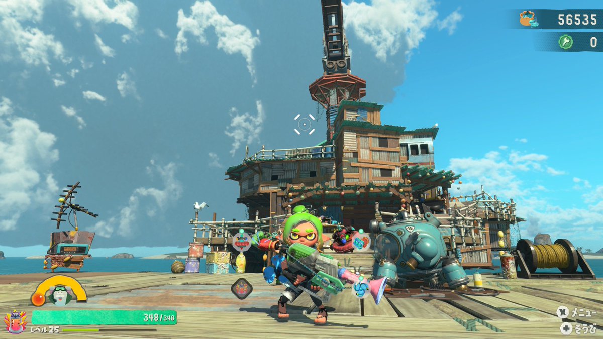 keimaru299's tweet photo. #スプラトゥーンレイダース 
現在レベル25

トイブラスターラッパがいい感じ。(ラピブラ)

遠距離はもちろん、
タンク強化で攻撃力上げれば、
ギアとの併用で近距離もこなせる

逆に近距離ブキに、
あまり利点を感じない https://t.co/XTOxmz6iMF