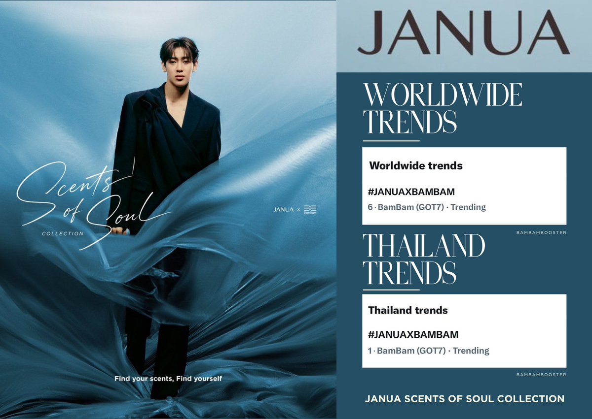 BamBamBooster's tweet photo. BAMBAM JANUA NEW PRESENTER

#JANUAXBAMBAM 
#6 Worldwide 
#1 Thailand 

#JANUASCENTSOFSOUL
#BamBam #뱀뱀 @BamBam1A
@BAMBAMxBAMMIE @hellojanua https://t.co/IEmvXnV0kQ