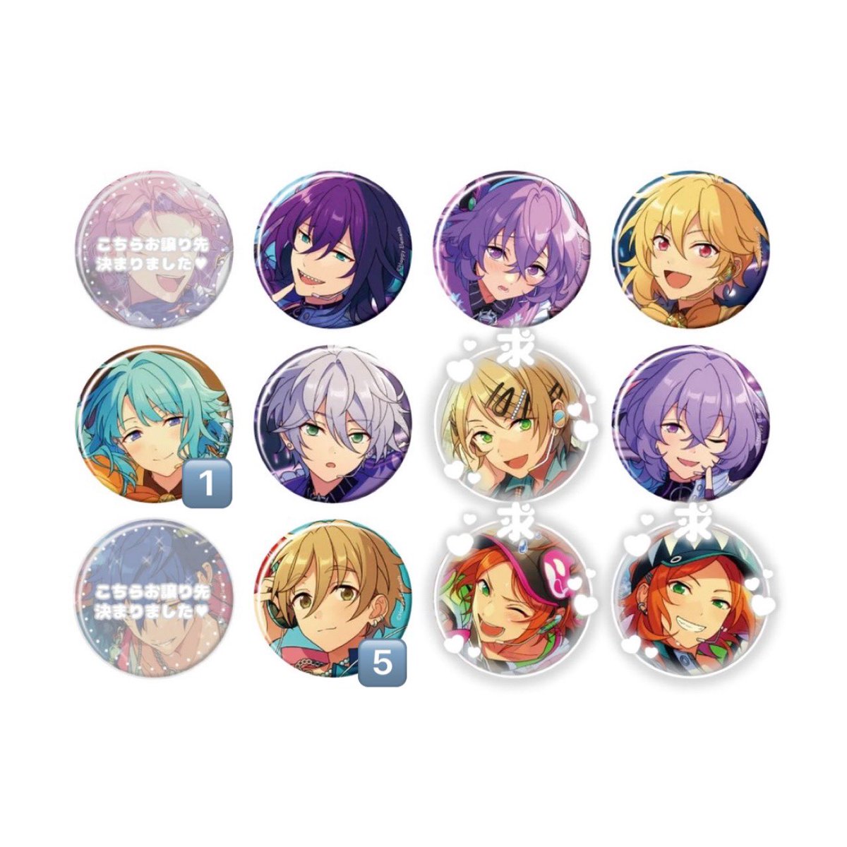hoshi_u_ll's tweet photo. 【交換】
あんスタ コレクション缶バッジ コレ缶 2026 Jul Idol

譲｜マヨイ15 創1 なずな15 ☆5ユメ15 カンナ15 ☆4ユメ15 友也5 

求｜藍良＞ひなた＞ゆうた(友人分)

お声がけは引用元にお願いいたします！ https://t.co/RTHKOkLExe