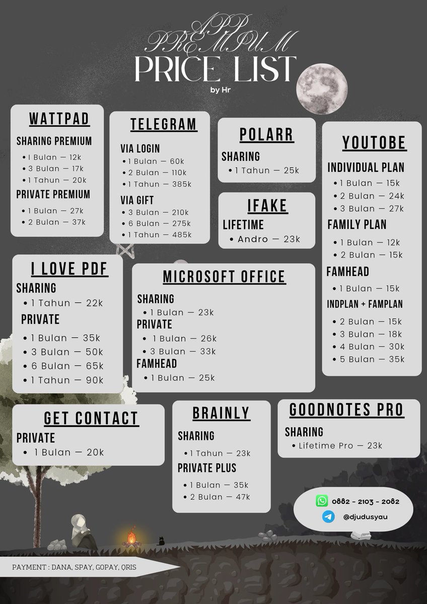 chlaaas's tweet photo. Lagi buka layanan penyedia akun premium untuk berbagai kebutuhan hiburan, produktivitas, dan desain. Tersedia pilihan sesuai kebutuhan dengan beberapa opsi paket. Kalau ada aplikasi yang sedang dicari atau ingin tanya detailnya, silakan chat ya bepp🫶🏻
#zonauangㅤ #zonajajan https://t.co/2ZZnHcDyrz