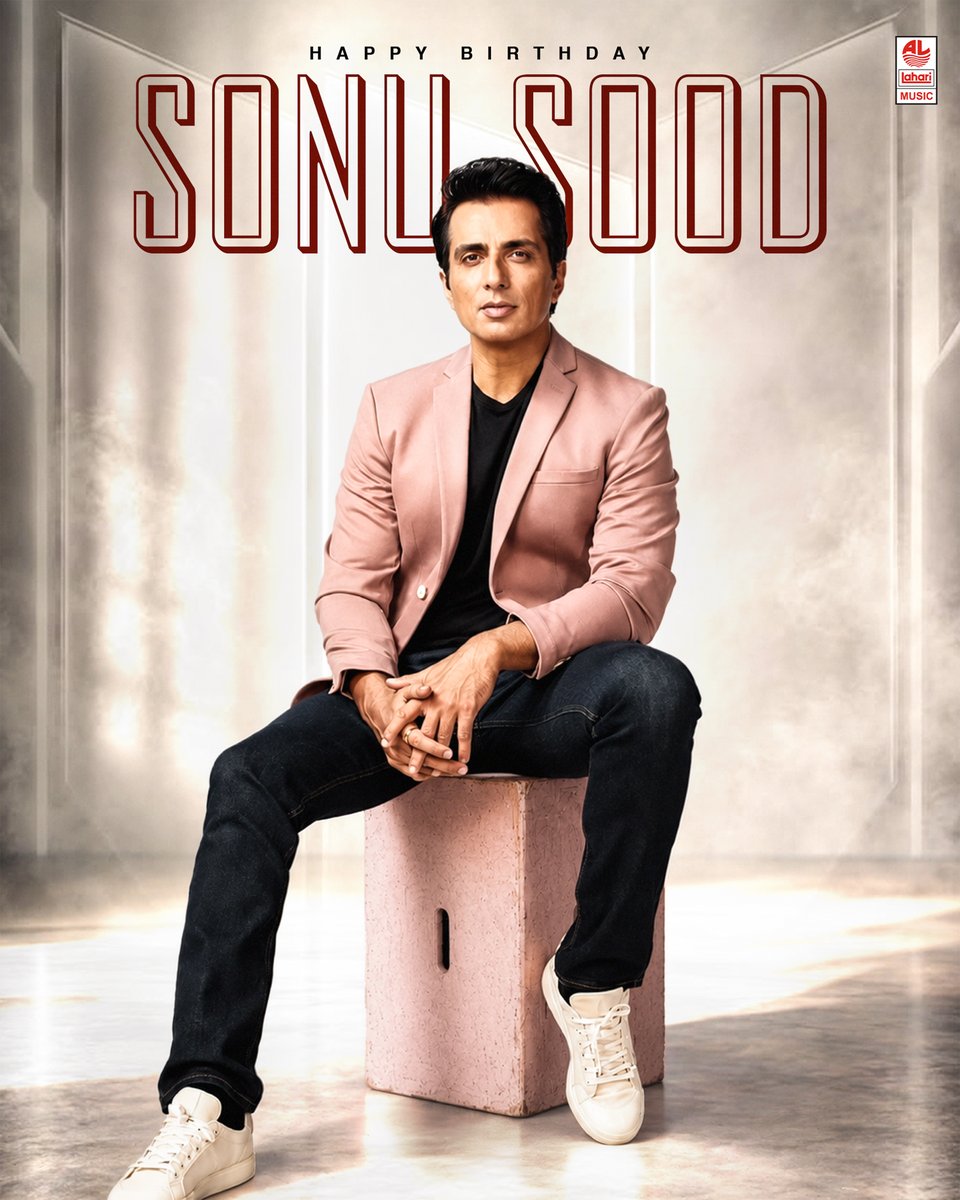 LahariMusic's tweet photo. An actor admired not only for his work on screen but also for his generosity beyond it.
Happy Birthday to Sonu Sood! 🌟

#happybirthdaysonusood #hbdsonusood #laharimusic https://t.co/Vq0eRiSRdl