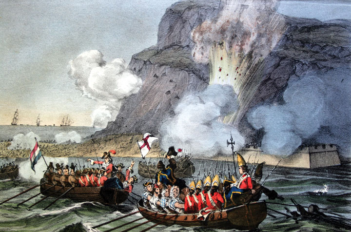 BootneckStuff's tweet photo. On 24 July 1704, British and Dutch Marines stormed the Rock of Gibraltar — and secured a prize that would shape British naval power for centuries.

During the War of the Spanish Succession, an Anglo-Dutch fleet under Admiral Sir George Rooke arrived off Gibraltar. With the Spanish garrison small and the defences vulnerable, the decision was taken to seize the strategic fortress that controlled the entrance to the Mediterranean.

Under the command of Prince George of Hesse-Darmstadt, around 1,900 English Marines and 400 Dutch Marines landed on the sandy isthmus at the northern end of the peninsula. Covered by a heavy naval bombardment, they quickly cut Gibraltar off from the mainland. 

Further assaults followed at the Old and New Moles and at Europa Point in the south. After several days of fighting, the Spanish governor, Diego de Salinas, surrendered the Rock on 4 August 1704.

The Marines then held the fortress through a determined Franco-Spanish siege that followed. A contemporary account recorded that “the garrison did more than could be humanly expected and the British Marines gained immortal honour.”

That honour endures. “Gibraltar” remains the sole battle honour borne on the Colours of the Royal Marines, it's a unique distinction that sets the Corps apart. Every subsequent generation of Royal Marines has drawn on the example set in those fierce days of 1704: bold amphibious assault, tenacity in defence, and the ability to seize and hold key ground from the sea.

More than three centuries later, the capture of the Rock still stands as one of the foundational moments in the history of the Royal Marines and the day they first proved they could take a fortress that many thought impregnable, and keep it.