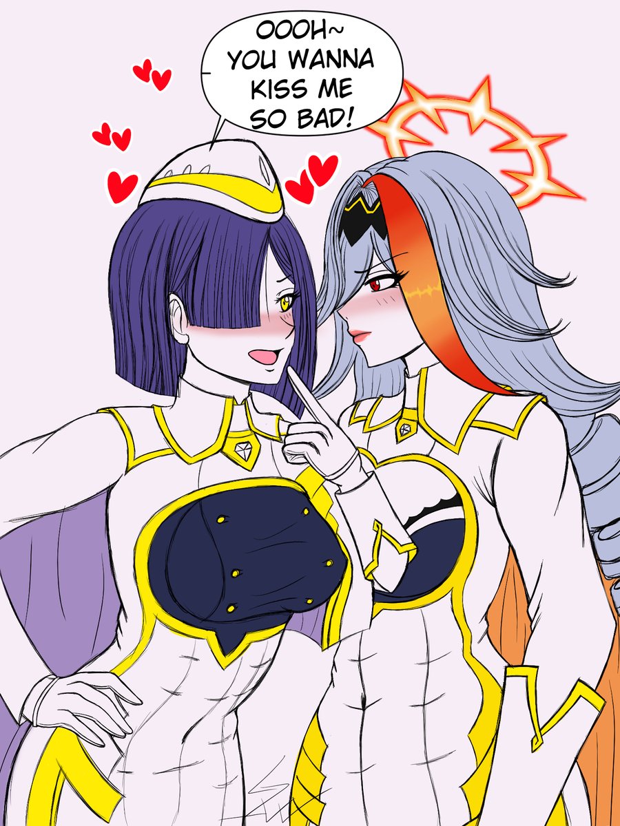 VAND1TA's tweet photo. A tempting kiss, from the little sis.🥰
It was difficult to draw Hodr from this side, since her eye is hidden by her hair, but her other eye is in such a annoying position to draw.
#FEHeroes #FireEmblem #FEHBaldr #FEH #FireEmblemHeroes https://t.co/mu9hSrOZEN