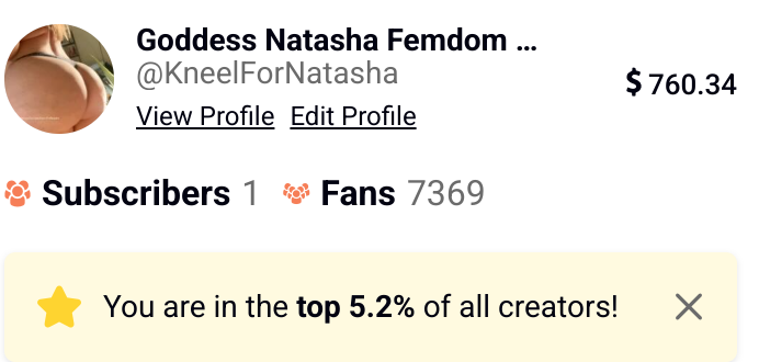 KneelForNatasha's tweet photo. Top 5% Creator on LoyalFans &amp; Throne !!!!!!! 💖💖😱😱 Thank you to all my supporters, betas, gooners, silent senders... all of you!! This is BIG! Appreciate all the love lately 😘 https://t.co/UgSH4k1Uik