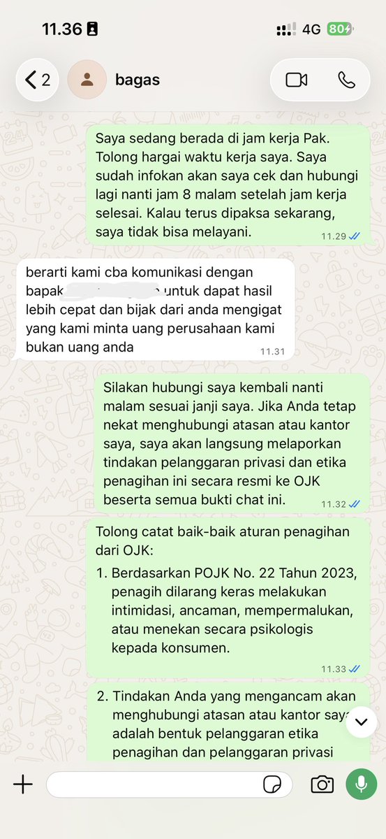 jwaedou's tweet photo. hati2 sama klikkami deh guys. penagihannya ngancem sampe ke atasan2. padahal aku ada niatan bayar dan dia nagih di jam kerja. masih bisa wa dan nomornya pun ga aku block. udh aku bilang jam 8 malem bisa dihubungi. tpi ngotot. 
.t klikkami dc penagihan debtfree https://t.co/4MBLCCxBS1