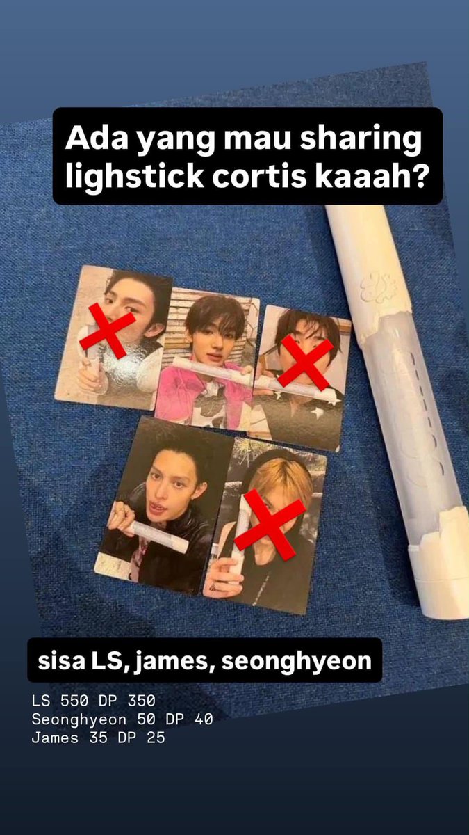 quiet_sonder's tweet photo. Masih ada yang nyari lighstick cortis? Aku masih ada slot lighstick nih sama PC Sean nihh. Pleaseee bantu penuhin 🥺👉👈 https://t.co/HgMVv7lObm