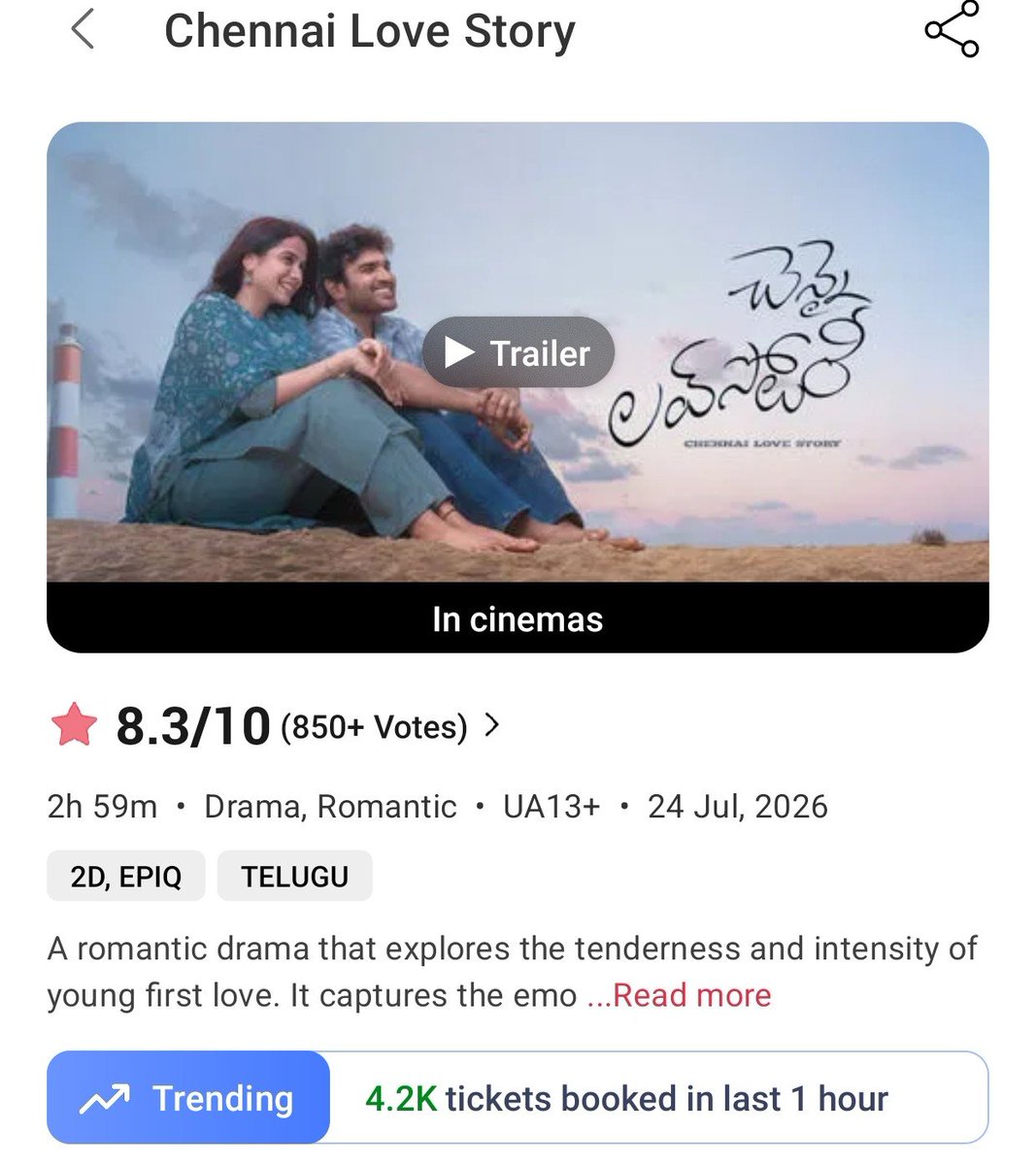 ursyathi's tweet photo. Excellent start on Friday morning 👌👌👌

#ChennaiLoveStory https://t.co/2BuyGcYjVe