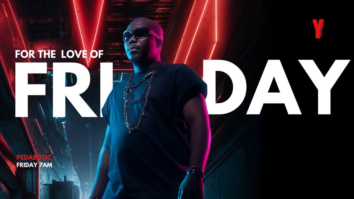 Yfm's tweet photo. @djpedabotic is the only right answer when it comes to your 7am #ForTheLoveOfFriday mix 🔊 Turn up the volume and let's drive to work on a high note.

#TheWayUp https://t.co/YOwXdKEU8Y