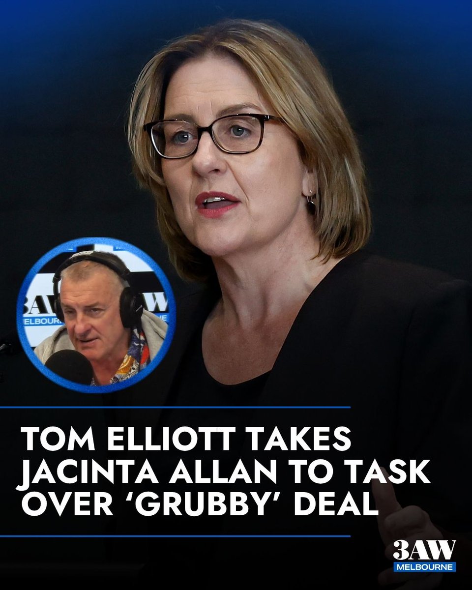 3AW693's tweet photo. Tom Elliott said he doesn't think this is what governing in the best interest of all Victorians looks like.
MORE 👉 https://t.co/cDHIzoKutp https://t.co/cpTguQOmlh