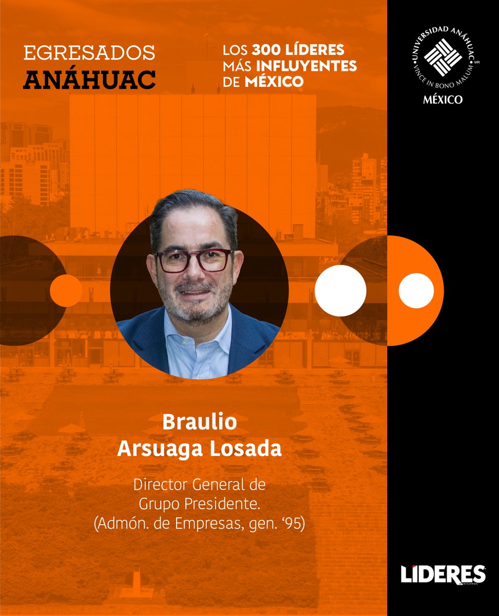AnahuacSur's tweet photo. #SomosAnáhuac Celebramos con orgullo a nuestros Egresados reconocidos entre #Los300 líderes más influyentes de México por la revista @LideresMexicano. Su liderazgo y compromiso con la sociedad reflejan la huella positiva que siguen dejando en nuestro país. ¡Muchas felicidades! 🙌 https://t.co/LD3PyImuYf