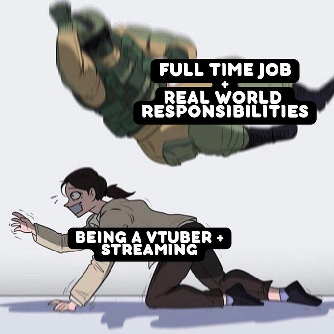 VTuberpatri_01's tweet photo. Balancing a full-time job and being a VTuber isn't easy. 💜

How do you manage your time without burning out? Share your experience below! 👇

#Vtuber #meme https://t.co/2RL5oJLT3h
