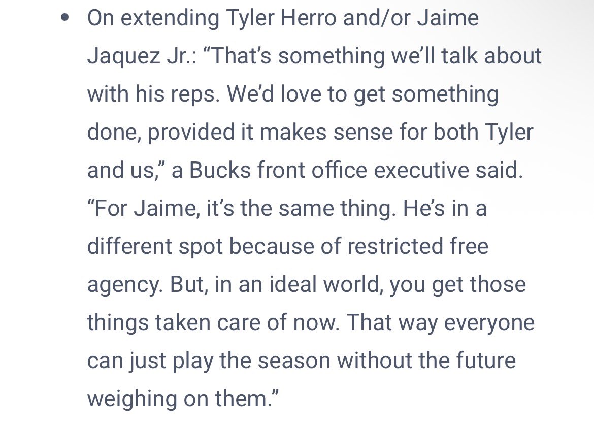 bucksinfour's tweet photo. sounds like ty and jaime staying 🤔 https://t.co/FoEtW2YvZD