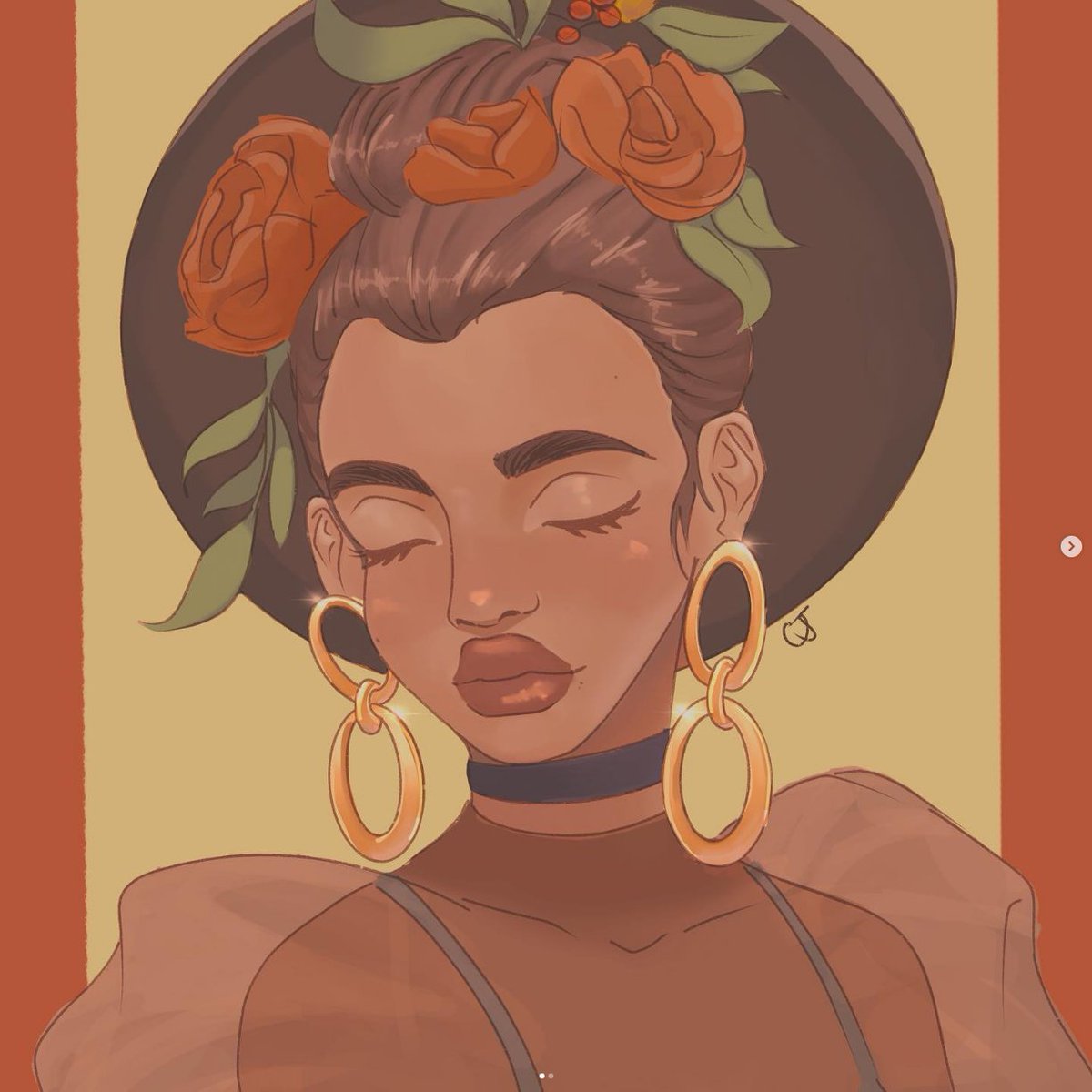 llunithh's tweet photo. I redrew this DTIYS challenge from 2020! I loved the Autumn palatte so much. https://t.co/RpZTCsA2l2