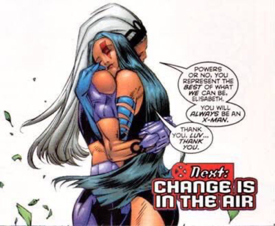 BraddockFamily's tweet photo. Please let there be an on-panel scene of Storm recruiting Betsy and we get a brand new hug. #MaximumXMen https://t.co/I9A1A5P3XM
