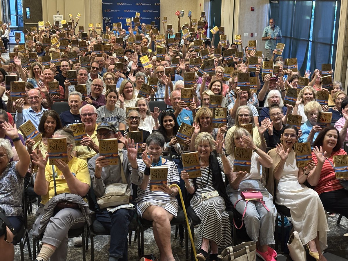 danielsilvabook's tweet photo. Thank you Orange County Library!  As always a  spectacular event!  Friends of Gabriel Allon! #Ransom #1! https://t.co/DIPu8jqTlO
