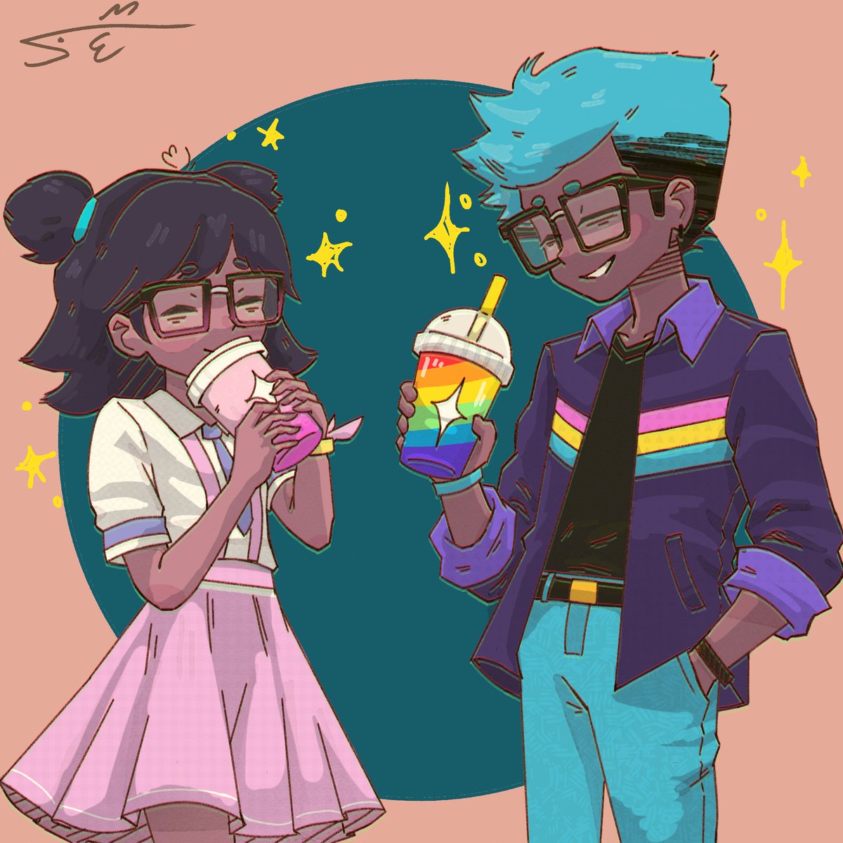 fsh0n_'s tweet photo. TOTALLY UNREAL COMM BY @sophi3_sofa 👀👀👀THANK YOU🎉🎉🎉🎉🎉🎉

This is supposed to be that one scene from the finale episode 👀👀In tight heights 👀👀With PB and Olive👀👀

Also everyone needs to see my Cody and Mini glasses headcanon propaganda NOW‼️‼️‼️‼️ https://t.co/v2mVoIYwI2