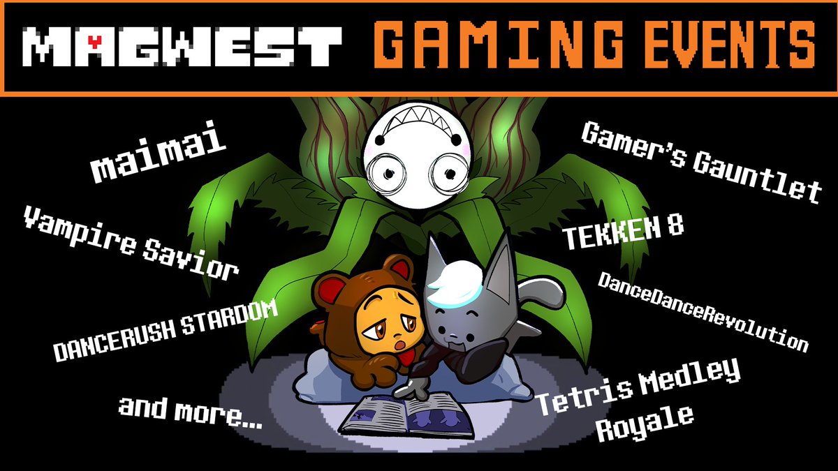 magwestofficial's tweet photo. 📋Registration for Tournaments at MAGWest is LIVE!

From Fighters, to Rhythm Games to… *checks notes* Pikmin 2!?
…We've got something for everyone! 

All tournaments are free to enter with prizes for top placers! 🎁

Sign up NOW:
➡️ https://t.co/6trSk3uTj1 ⬅️ https://t.co/6vMXwEJBRe