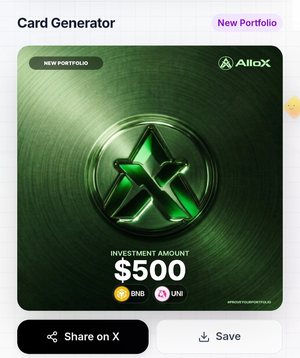 SpuUmer32267's tweet photo. Just proved my portfolio on @alloxdotai 🚀

#ProveYourPortfolio #AlloX https://t.co/EGn9mws59k