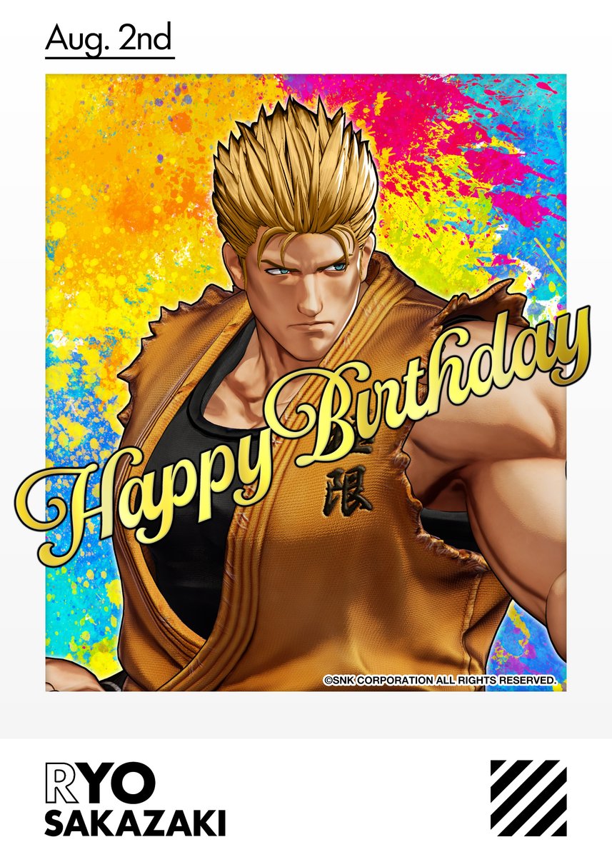 KOFstudio_jp's tweet photo. ＼\🌟 HAPPY BIRTHDAY 🌟/／

【8月2日】は リョウ・サカザキ の誕生日！
あなたのお祝いメッセージ、ぜひ届けてね💐 https://t.co/PXsOOBAmwg