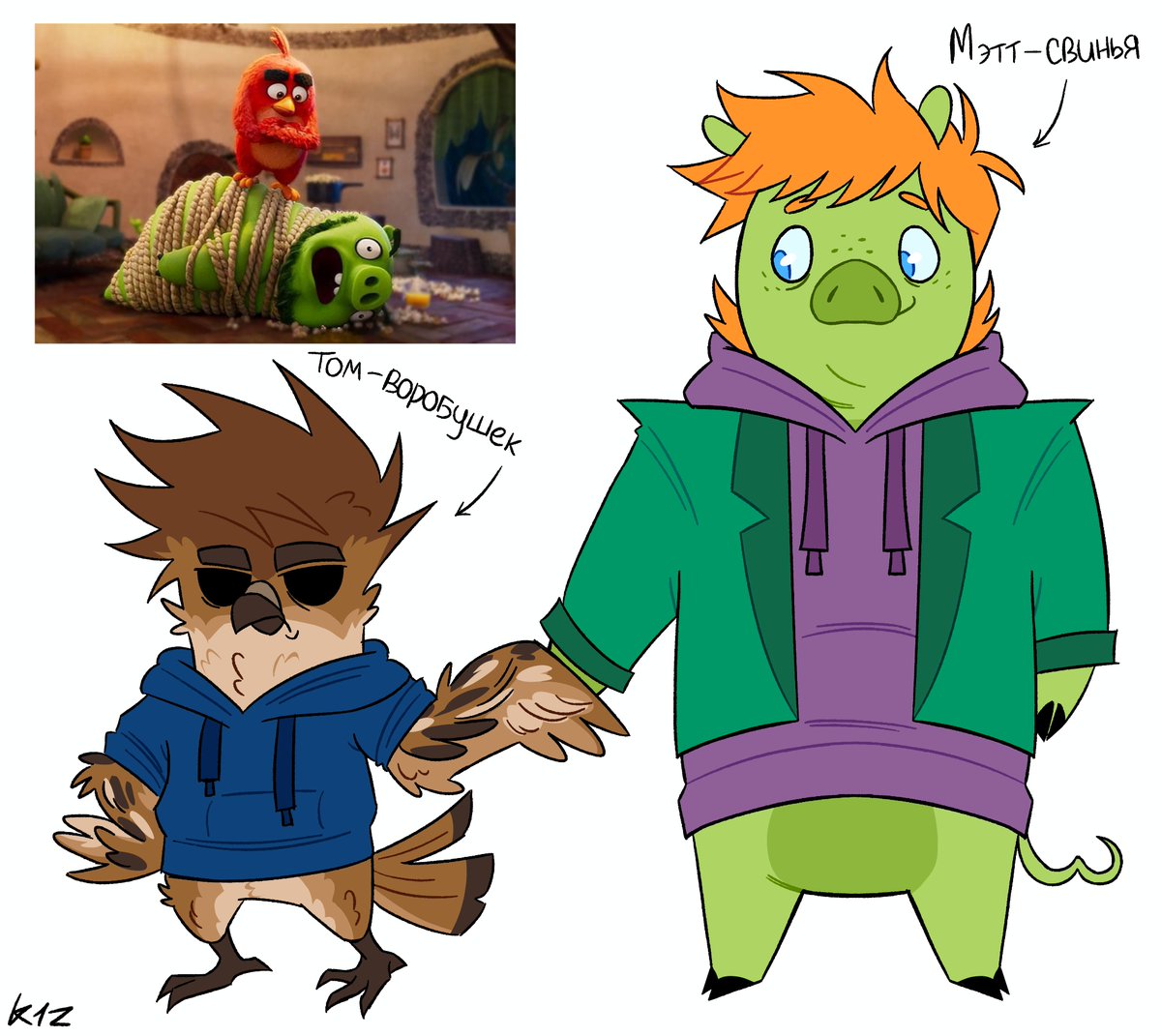 meoweJacksons's tweet photo. Tom is a sparrow, Matt – pig.🌻 #Eddsworld #Tommatt #Matttom #Fanart #Angrybirds https://t.co/0lOvPWvX7a