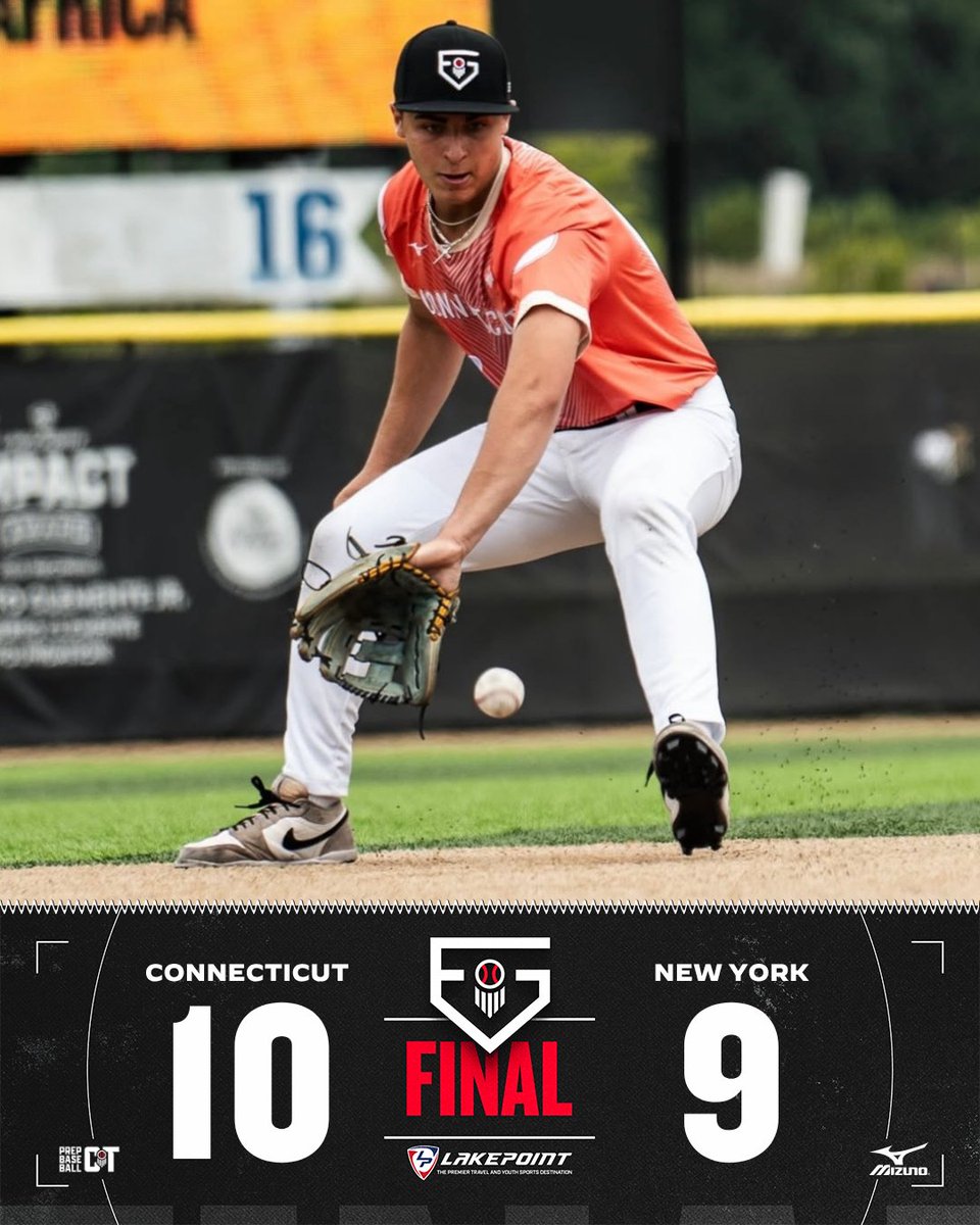 PBNewEngland's tweet photo. 𝐓𝐞𝐚𝐦 𝐂𝐨𝐧𝐧𝐞𝐜𝐭𝐢𝐜𝐮𝐭 𝐖𝐢𝐧𝐬 𝐆𝐚𝐦𝐞 𝟏

#TeamCT takes Game 1 in a 10-9 victory over @PrepBaseballNY. The bats came alive with strong showings from Ryan Holmes (2B, 3 RBI, BB, 2 R), Ryan Bowdridge (2B, Game-Winning Sac Fly), and Francis Conners-Schmid (RBI 2B).

#PBFG26 | @prepbaseball

🔗 https://t.co/uZ8ABipr5A