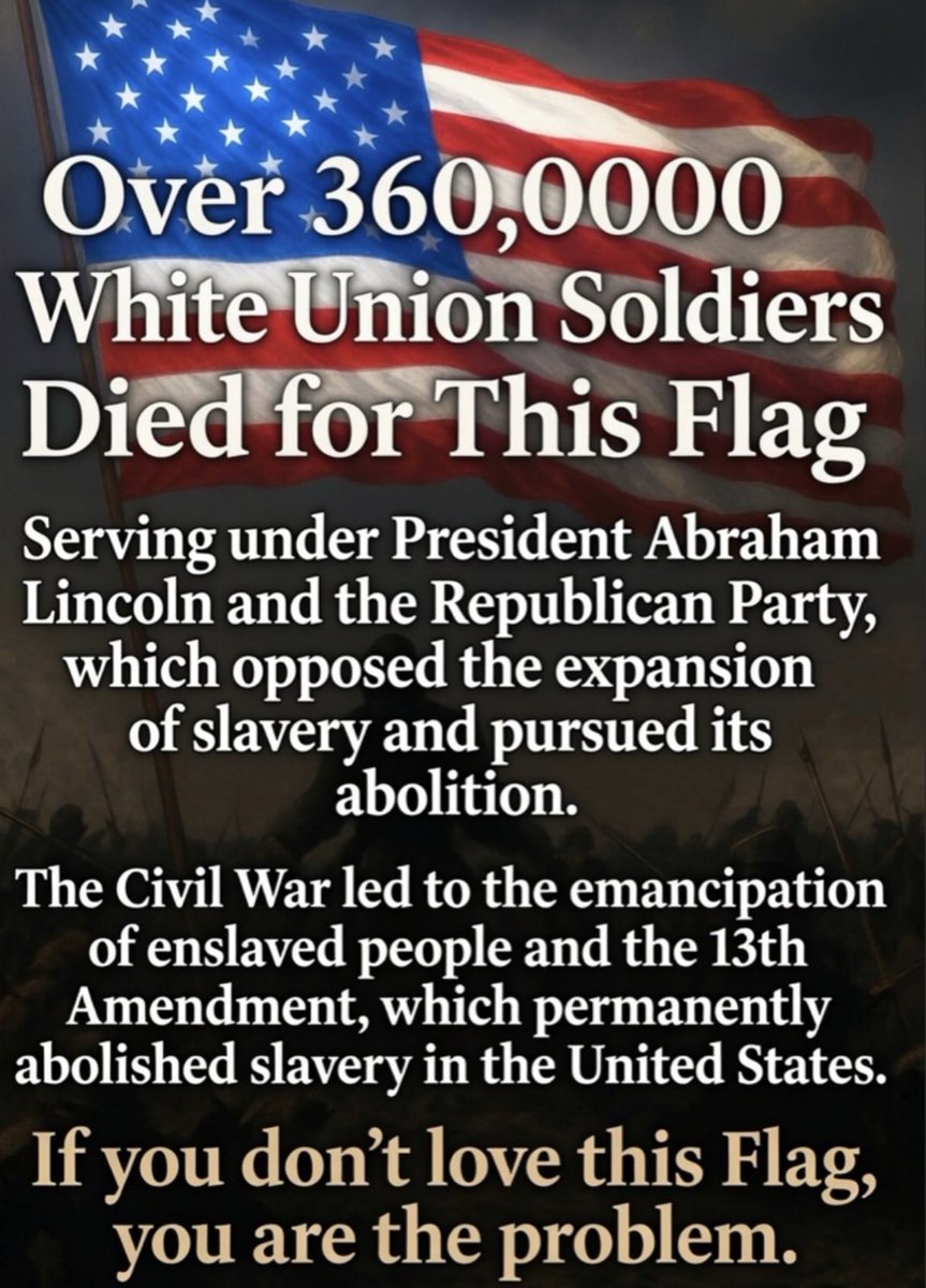 BrianVulpitta's tweet photo. @RossyPrime Where are the families of 360,000 white union soldiers reparations? https://t.co/maRllI5kXu