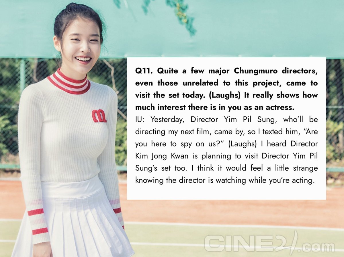 IUteamstarcandy's tweet photo. [INTERVIEW] #IU for CINE21 (April 2019 Issue No. 1199) 🎭

“I’ve never really worried about how my image would be categorized.” 

“My body was so exhausted and sore after filming. I woke up in the middle of the night crying because I was in so much pain.”

In her @cine21_editor interview, @_IUofficial shares her experiences working with acclaimed directors for her film debut #Persona, her fears and growth, and her approach to choosing projects 

🔗 READ FULL: https://t.co/YYAPHyIH6h

#아이유 #VeryBelatedTL #SORRY