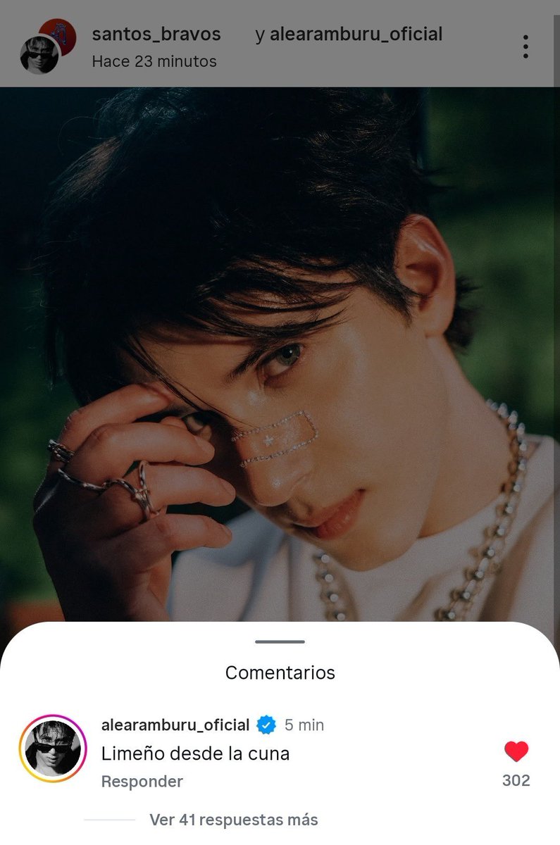 aramburupics's tweet photo. #ALEJANDRO’s comment on ig 

🐹: limeño since birth

🥹🇵🇪 https://t.co/uBDAz8AQYs