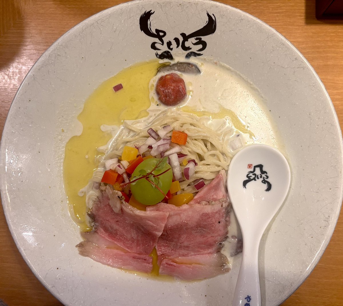 menzinsait90982's tweet photo. おはようございます！

⏰営業時間
11:00~15:00Lo
18:00~21:00Lo

【通常メニュー】
🍜和牛白湯タンメン
🍜和牛牛脂まぜそば
🍜味噌タンメン

🎐 7月限定
「グリーンカレーの冷やしらーめん」は、
来週7月31日（金）まで！
まだの方も、もう一度食べたい方も、ぜひこの機会にお楽しみください🍜 https://t.co/iQBckqkwSD