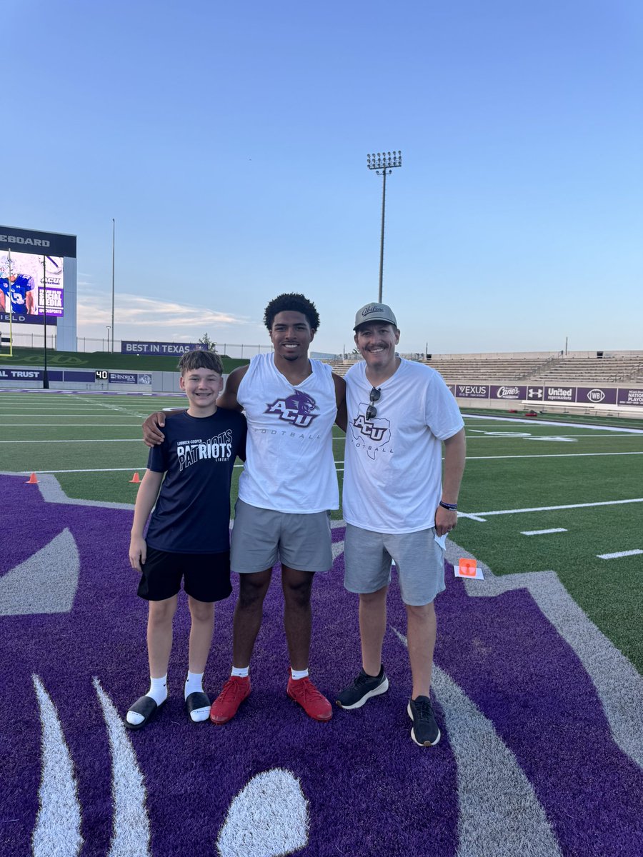 isaacr0driguez's tweet photo. Had a great camp today at @ACUFootball camp had some great conversations and drills with the coaches. Cant wait to be out here for a game! 

@CoachTolly @JoeSexton34 @cwlynch71 @806hsscmedia @LibertyRecruits @CoachDubin @CoachBennettACU @CoachNickHolt https://t.co/gSZ8fMf1M0