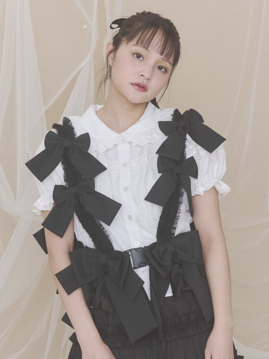 ▷おすすめアイテム Tulle ribbon harness オフホワイト/ピンク/アイス
