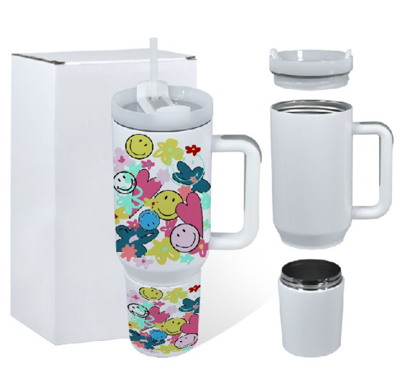 SuntekPrint_11's tweet photo. Two drinks. One cup. 40oz double‑wall stainless steel – split design keeps hot and cold separate.
#40oztumbler #splitcup #2in1 #tumbler #sublimationblanks #customdrinkware https://t.co/xmx3mQh0ab