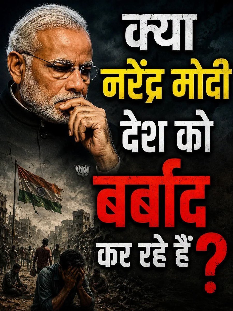 JantaXpressBR's tweet photo. क्या नरेंद्र मोदी भारत को बर्बाद कर रहे हैं ।

अपनी राय कमेंट में दें https://t.co/ybB7nccOor
