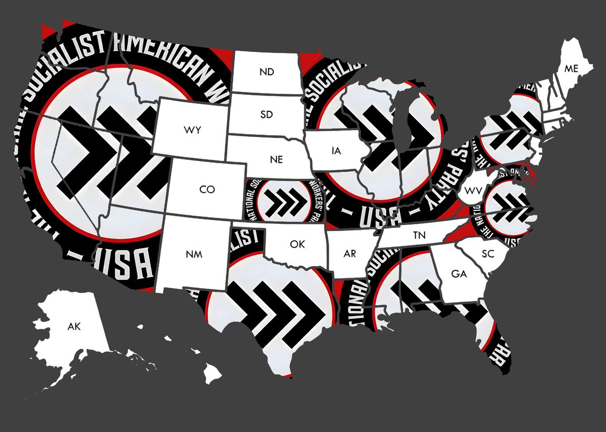 NSAWP_'s tweet photo. Every state that has fully vetted members. Slowly but surely, we will have a presence everywhere and the more members we get, the larger projects we can achieve. 

> Starting this Saturday morning, a weekly NSAWP newsletter will be posted on all of our social media accounts and on the new site when it launches.

> In the last few months we launched our Bible Study, Health & Fitness, and Gaming Groups.

> We reworked the Community chat, and created a new Public Channel on Telegram!

> As well as a newly created Reddit, Substack and Instagram accounts.