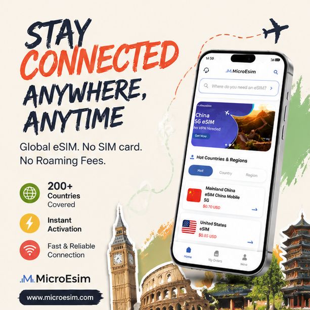 MicroEsim's tweet photo. Pick your destination. Tap activate. You're online.

MicroEsim handles eSIM data in 200+ countries straight from your phone. No store visit, no SIM swap, no calling your carrier to beg them to turn roaming on.

Set it up on the couch. Connect on the tarmac. It just works. https://t.co/EESfnAId8S