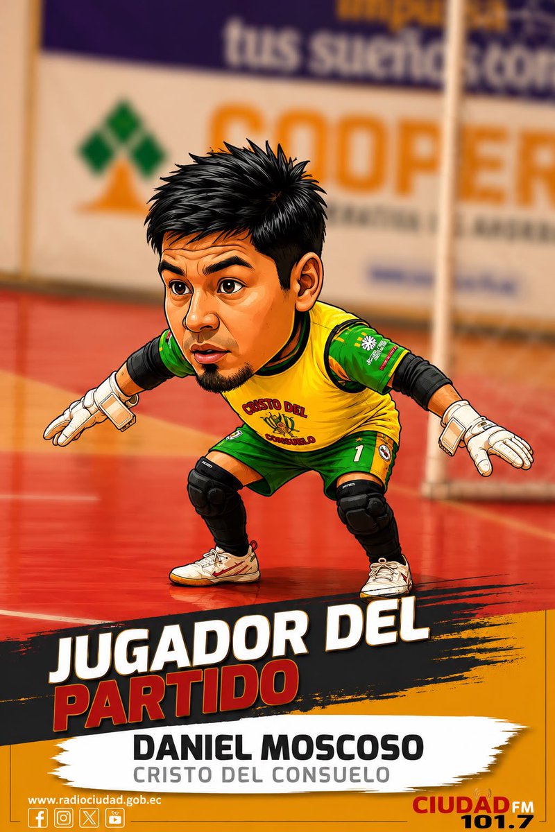 RadioCiudad1017's tweet photo. #FiguraDelPartido ⚽️🏆
#Fecha8
#MundialitoDeLosPobres2026
VíctorJ. Cuesta 1️⃣-6️⃣ Cristo del Consuelo
👟⚽ ¡Atención!
Ya tenemos al crack del primer partido.💪🏻🔥
Lo mejor del campeonato de los barrios se vive con Radio Ciudad. https://t.co/IFZuYpNw2w