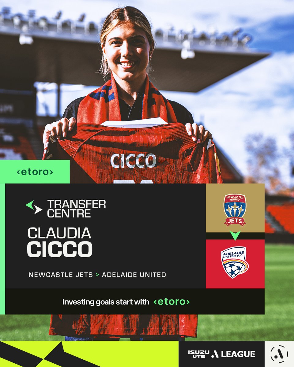 aleaguewomen's tweet photo. Claudia Cicco signs with Adelaide United 🔴✍️

The 21-year-old joins on a two-year contract ahead of the 2026/27 Ninja A-League season 💪

📰 Read more at: https://t.co/LYHn2sU7Fi https://t.co/U5nMk1zbDq