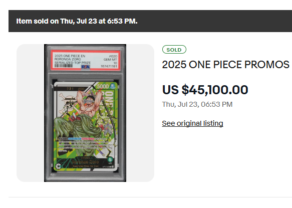 Well well well. Final Sale Price: $45,100