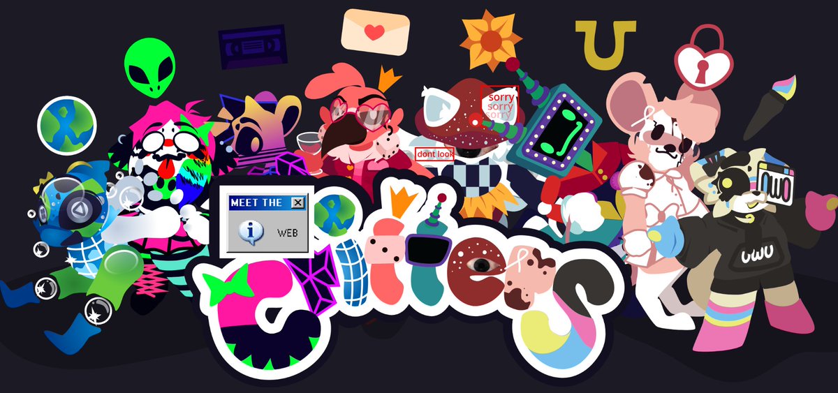 kikiketsu's tweet photo. Full WebCritters Banner! I'm so sad to be done designing... but now I can draw interactions and stuff!

#smilingcritters #poppyplaytime #nightmarecritters https://t.co/NVzbmoVeg1