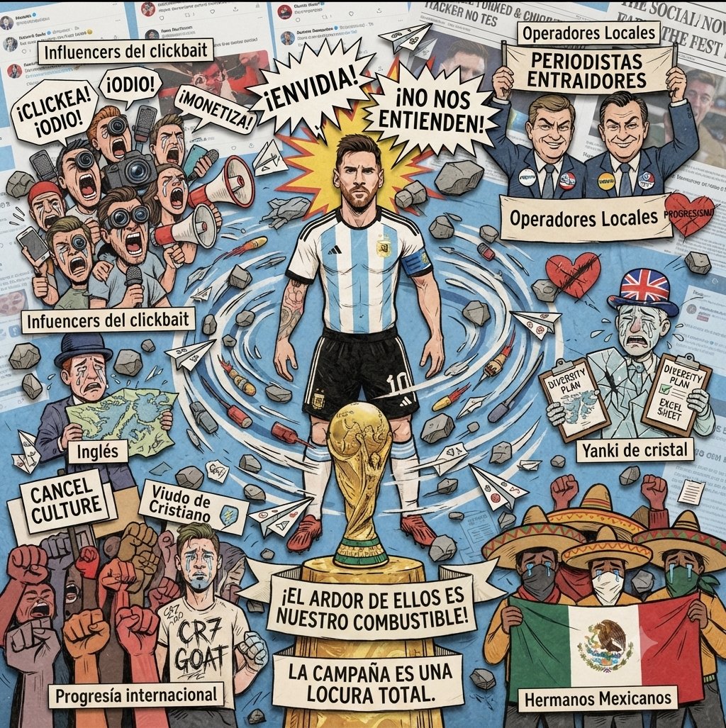 futbolvarbie's tweet photo. Hilo mental: La geopolítica del resentimiento contra Argentina 🤬

La campaña anti-Argentina y anti-Messi que se armó en redes es una locura total. No tiene pies ni cabeza. Estamos hablando de una operación de odio global impulsada por una sobredosis de envidia porque una selección entera les pinta la cara jugando a la pelota.

​Hagamos zoom al mapa del absurdo: (sigue leyendo 👇)