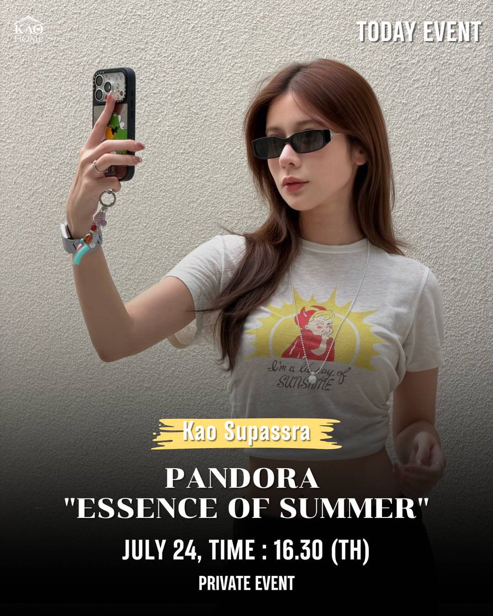kaohometh's tweet photo. 🩷 KAO's TODAY EVENT [ 24-07-2026 ] 🩷

PANDORA "ESSENCE OF SUMMER"
📅 24 July 2026, 16.30 (TH)
📍 Private Event

#PANDORATHAILAND
#supassra_sp #เก้าสุภัสสรา https://t.co/Git0jGHKUE