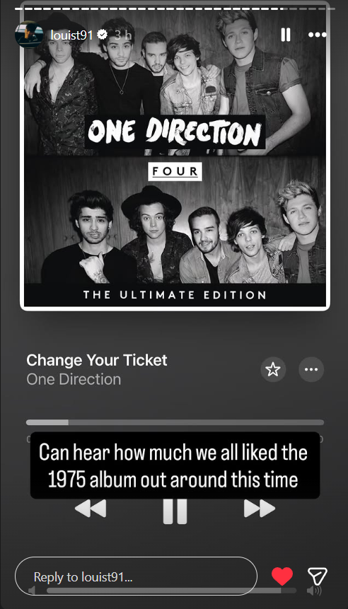 Sparkling1607's tweet photo. NO ONE understands what this means to my whole family and i lmaooooooooo this is the answer to 12 years of theories on why change your ticket sounds so much like the 1975, like, turns out they just liked the 1975 a lot lol https://t.co/nTQnHqD6b1