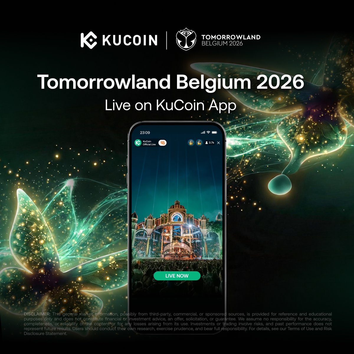 misoenergy's tweet photo. Global crypto trading meets elite electronic music. 🎧

Catch top DJs like Martin Garrix, David Guetta &amp; Steve Aoki live from the Celestia Stage on KuCoin's stream.

Full Tomorrowland coverage in your pocket.

👉 https://t.co/A4y3d9e9po

Don’t miss a beat. https://t.co/JXkWV64009