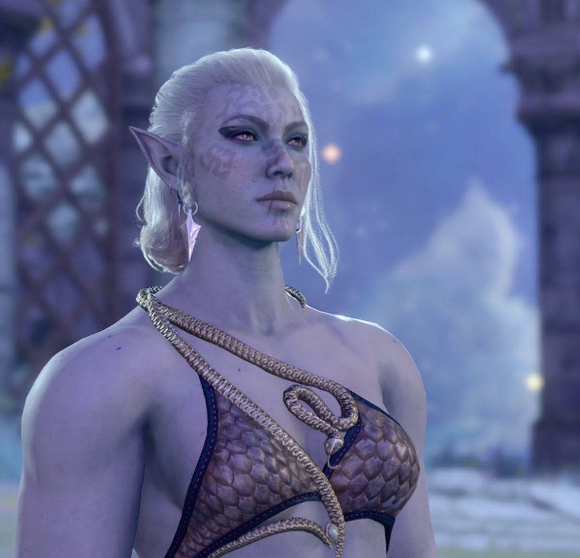 jelkowski's tweet photo. @LadySapphyre My barbarian, Asherah🩵 https://t.co/h582iiLTvC