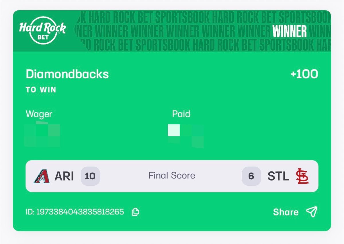 MLMPicks's tweet photo. BACK WITH A BANG ‼️ LETS GO DIAMOND BACKS ⚾️ Join the discord now for daily moneylines on MLB. Link in bio now 🔗 #mlb #moneyline #parlay https://t.co/6JUVZXDLOS