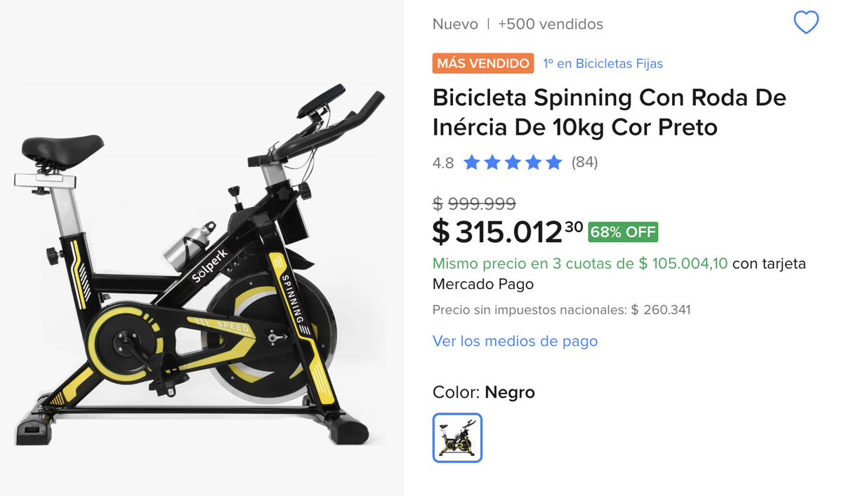 ElChadOfertas's tweet photo. 🚴‍♀️ TU GYM PERSONAL POR MENOS DE LO QUE PENSÁS.

Antes $999.999.
Ahora $315.012
https://t.co/54W2vX8p1r

💳 3 cuotas de $105.004 con Mercado Pago.
Bici spinning con resistencia ajustable y estructura de acero para entrenar todos los días. https://t.co/jz1VG0xQjF