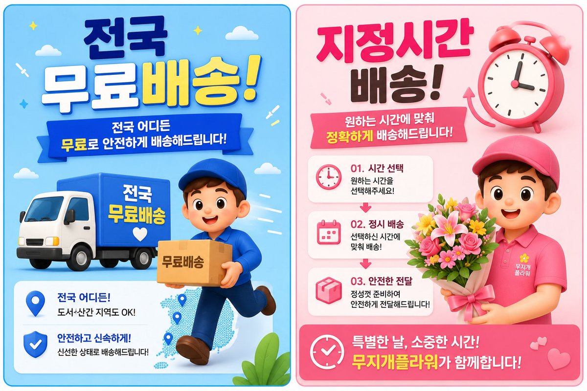 digksqka005's tweet photo. 🌸 무지개플라워 특가 이벤트 🌸

🚚 전국  2~3시간 내 무료 신속 배송

✅ 결혼식 · 장례식 · 개업 · 이전 · 승진 · 취임
✅ 축하/근조 화환 · 화분 · 꽃다발 · 동·서양란
✅ 예약 배송시간 지정 가능
✅ 세금계산서 발행 가능

📞 문의 : 1688-0034
🌐 https://t.co/2WiQOyBZC4 https://t.co/PA66XG3BAp