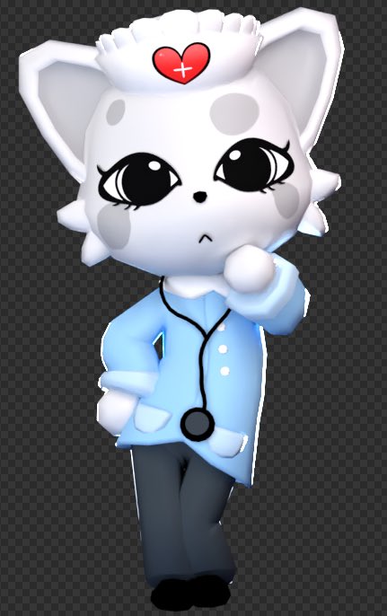 shibaki3D's tweet photo. My Head Nurse redesign! 💉
I’ve had so much fun while modeling her 💕
#animalhospital #animalhospitalroblox https://t.co/EnJV0kdJ72