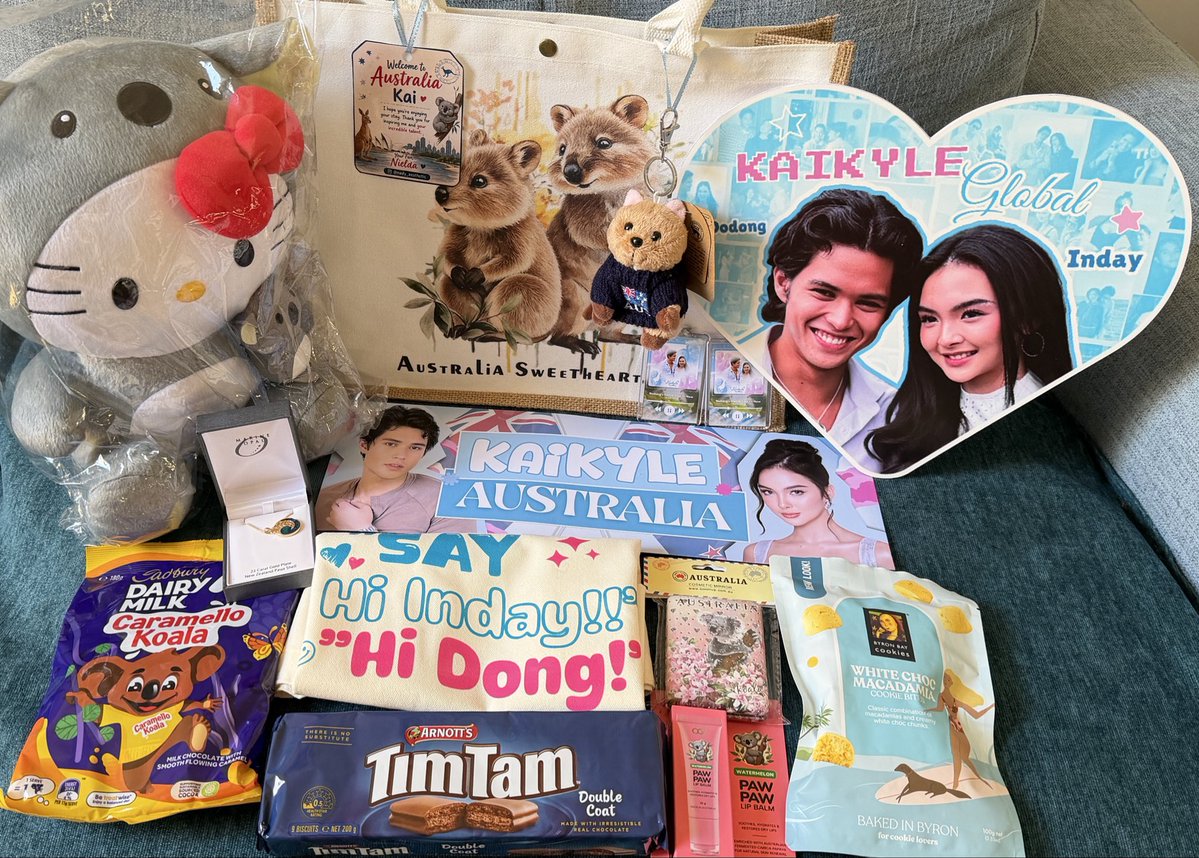 real_nielda's tweet photo. I hope you received both of these gifts. @kakaimontinolaa @kyle_echarri 🥹🇦🇺 Wishing you all the best and hope to see you later at Souncheck, Meet and Greet and tomorrow’s show! ❤️✨#KaiKyle #ASAPXPAustralia https://t.co/72Jn1XqzJK