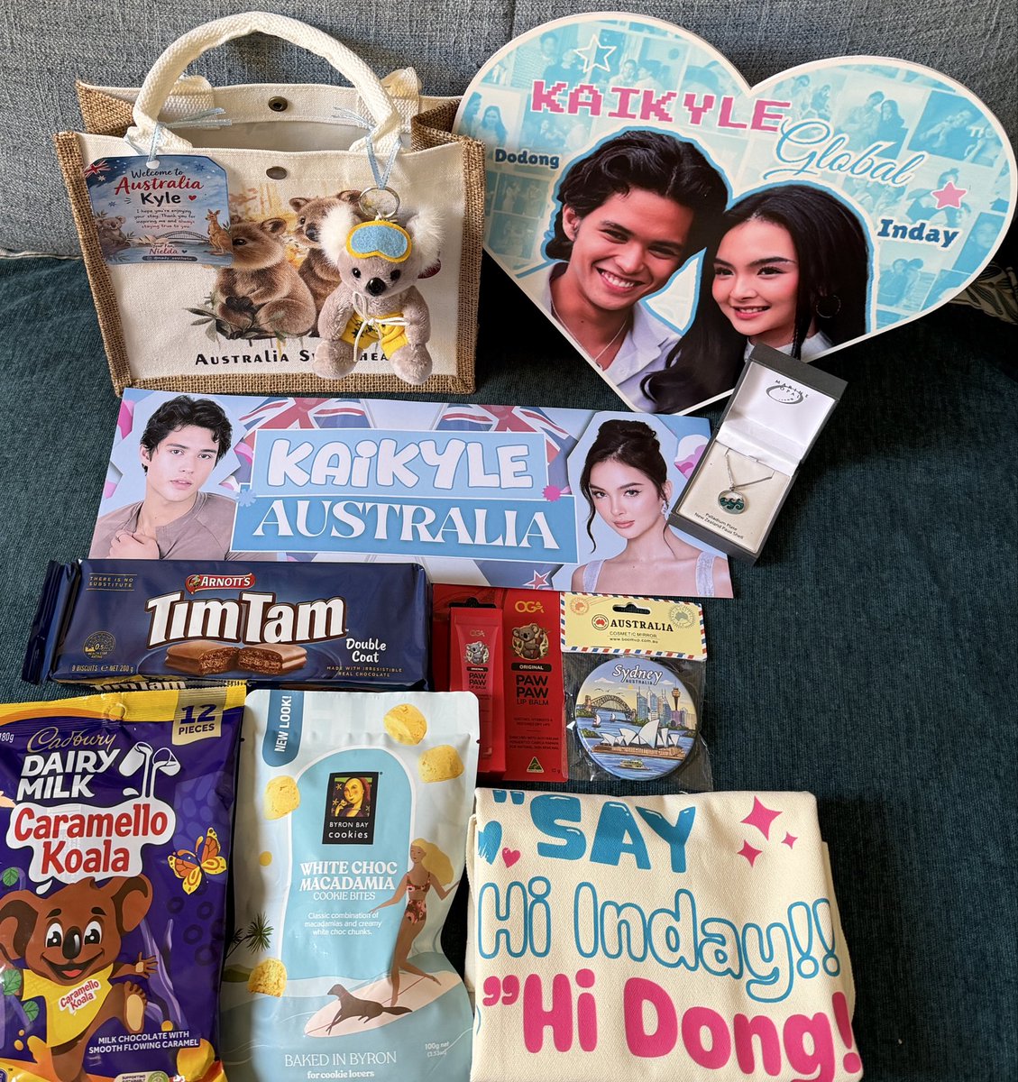 real_nielda's tweet photo. I hope you received both of these gifts. @kakaimontinolaa @kyle_echarri 🥹🇦🇺 Wishing you all the best and hope to see you later at Souncheck, Meet and Greet and tomorrow’s show! ❤️✨#KaiKyle #ASAPXPAustralia https://t.co/72Jn1XqzJK